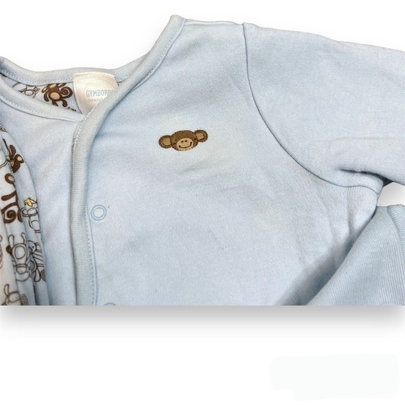 Gymboree Mommy’s Little Monkey 3pc Cardigan Top Pants Baby Boy 6-12 months - Picture 4 of 7
